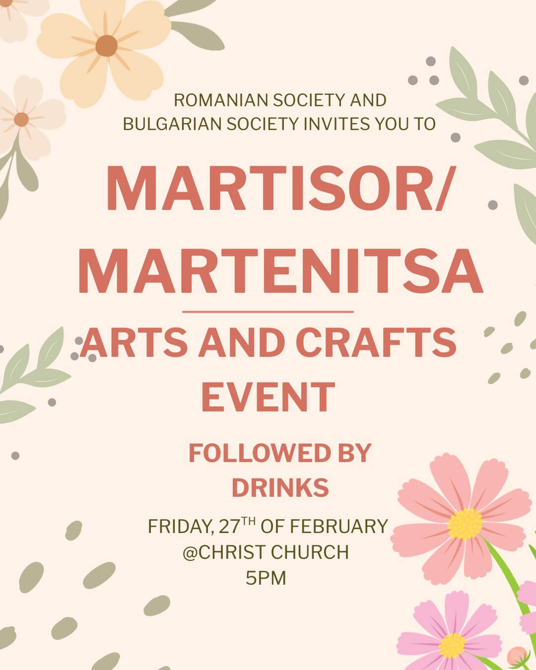Mărțișor/Martenitsa Arts and Crafts Workshop with BgSoc